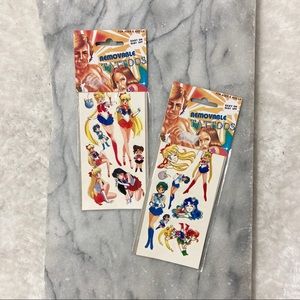 Vintage 90s Sailor Moon Rub On Tattoos New Vntg Anime